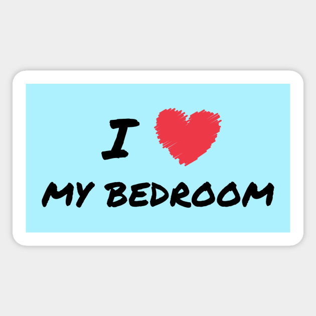 I heart my bedroom Sticker by Pearla Arts